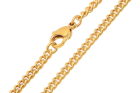 Men'S Stainless Steel Gold-Tone 24" Flat Curb Chain Necklace - Mens Necklace