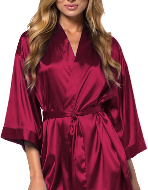 Load image into Gallery viewer, Women'S Bride Bridesmaids Silky Robe Satin Kimono Robes for Women Lingerie
