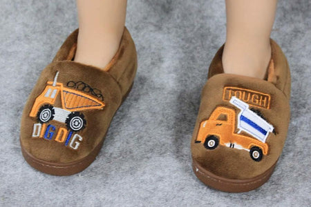 Girls Cute Slippers with Memory Foam Kids Plush Warm Winter House Shoes