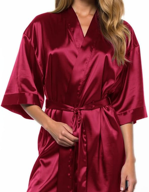 Load image into Gallery viewer, Women'S Bride Bridesmaids Silky Robe Satin Kimono Robes for Women Lingerie
