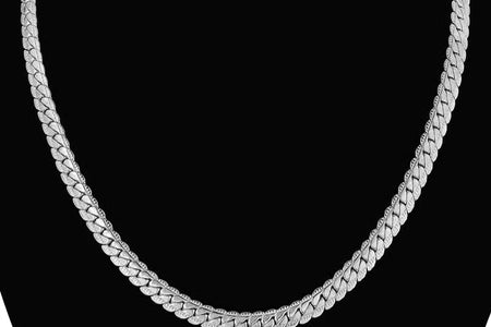 Men'S Hip Hop Silver Color Male 316L Stainless Steel Snake Chain Necklace for Men, Wholesale 7MM Womens Chain Jewelry Collares