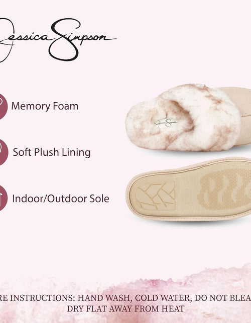 Load image into Gallery viewer, Women'S Comfy Faux Fur House Slipper Scuff Memory Foam Slip on Anti-Skid Sole
