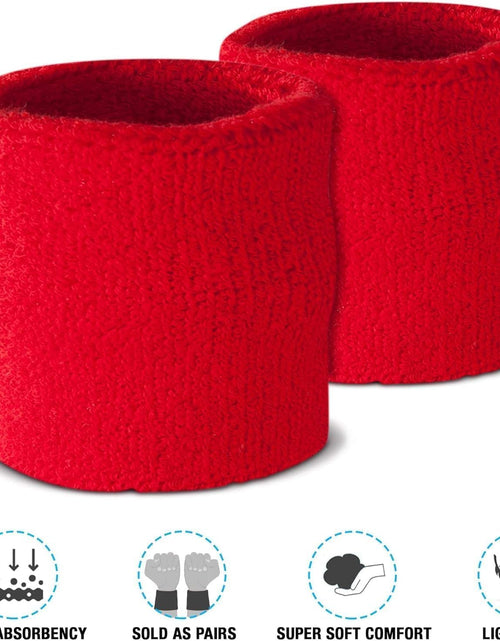 Load image into Gallery viewer, Sweatbands Set, Moisture Wicking 2 Wristbands and 1 Headband, Breathable Terry Cloth Athletic Bands for Basketball, Tennis, Yoga, Gym, Sweat Bands for Costumes and Cosplay
