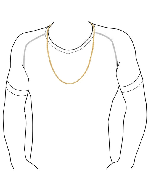 Load image into Gallery viewer, Men'S Stainless Steel Gold-Tone 24" Flat Curb Chain Necklace - Mens Necklace
