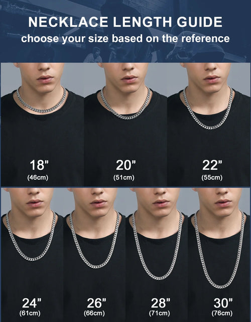 Load image into Gallery viewer, Hip Hop Men Necklaces Curb Cuban Chains 20Inch 10Mm Stainless Steel Chains Fathers Day Necklace Gift for Mens Dad Son
