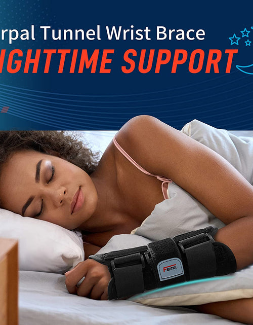 Load image into Gallery viewer, Wrist Brace for Carpal Tunnel, Adjustable Wrist Support Brace with Splints Right Hand, Small/Medium, Arm Compression Hand Support for Injuries, Wrist Pain, Sprain, Sports
