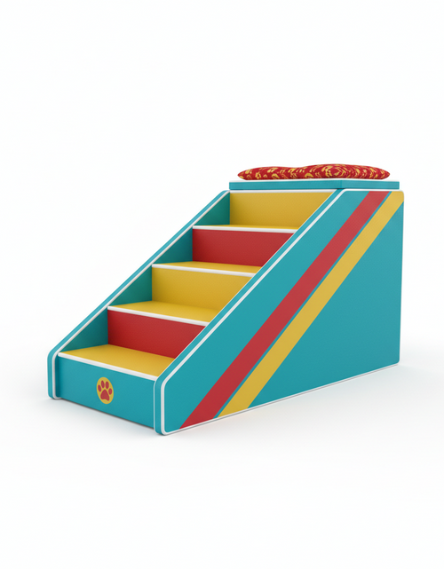 Load image into Gallery viewer, Pet Training Stairs with Removable Cover, 3, 4, 5 Steps, Bed, Sofa, Cats, Ladder, Ramp, XL
